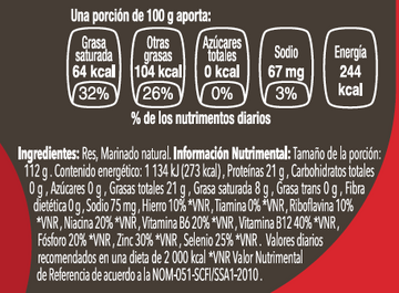 New York nutritional facts
